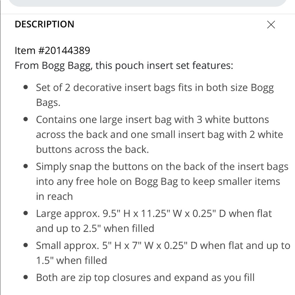 NWT Bogg bag pouch insert - Picture 8 of 8